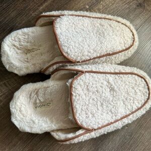Vionic Natural Caressa Faux Shearling Slippers
